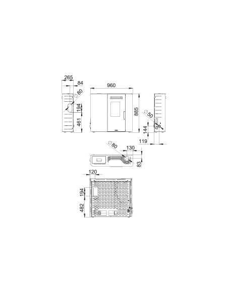 ESTUFA PELLET EXTRAPLANA 9kW MARFIL BOREAL