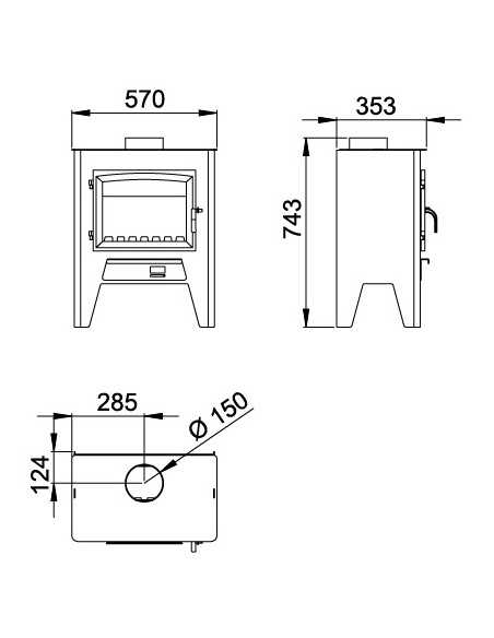 ESTUFA COLOR NEGRO (EMBALAJE INDIVIDUAL) BOREAL