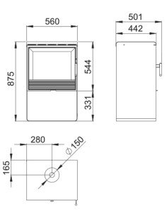 ESTUFA COLOR NEGRO BOREAL 2