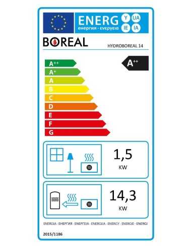 CALDERA DE PELLET COMPACTA DE 14 KW COLOR GRIS BOREAL