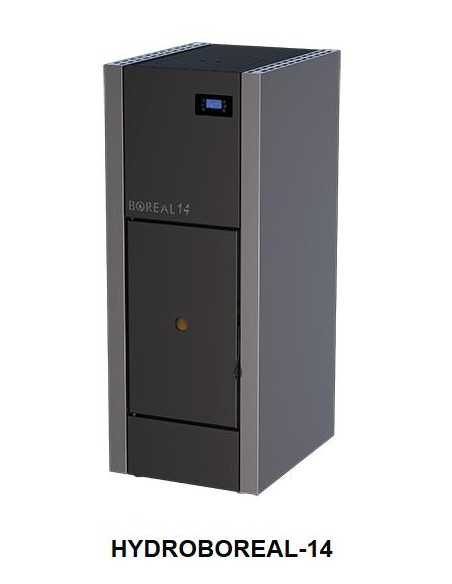 CALDERA DE PELLET COMPACTA DE 14 KW COLOR GRIS BOREAL