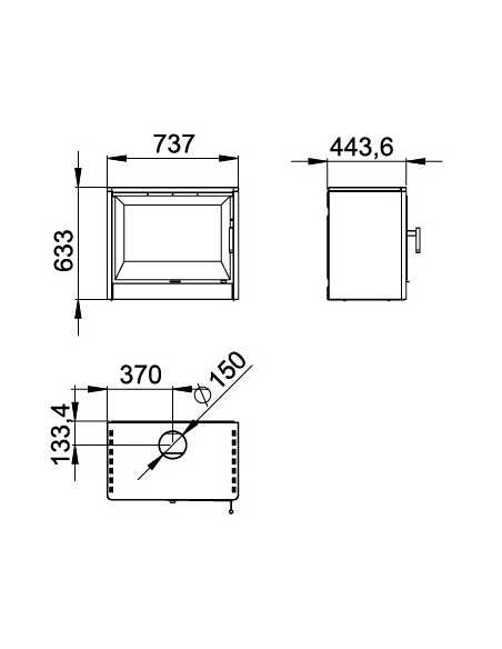 ESTUFA CON TURBINA PARA COLGAR CRISTAL SERIGR. BOREAL