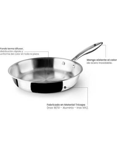 SARTEN TRIPLY NATURAL 24CM