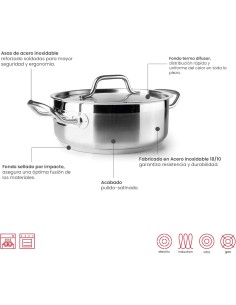 CACEROLA CON TAPA INOX EBBE 20CM IBILI 2