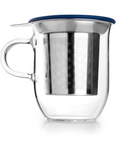 TAZA DE TE CON FILTRO Y TAPA 350 ML IBILI