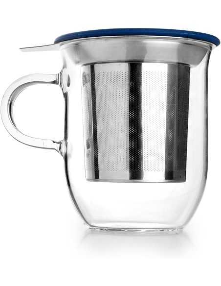 TAZA DE TE CON FILTRO Y TAPA 350 ML IBILI