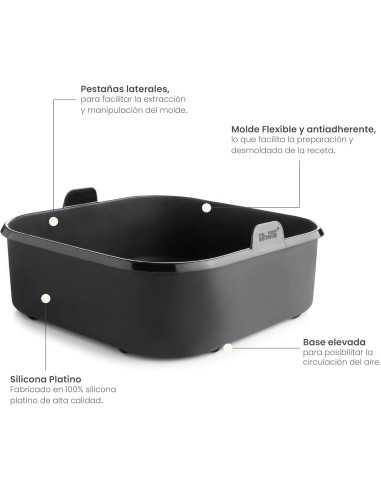 RECIPIENTE FREIDORA AIRE SILICONA 20X20 IBILI