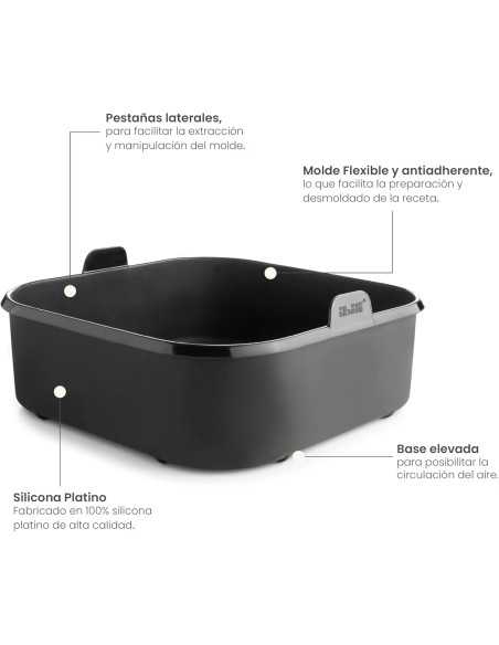 RECIPIENTE FREIDORA AIRE SILICONA 20X20 IBILI