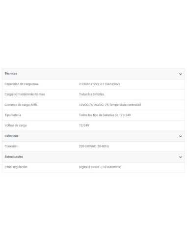 CARGADOR INVERCAR 7000 SOLTER