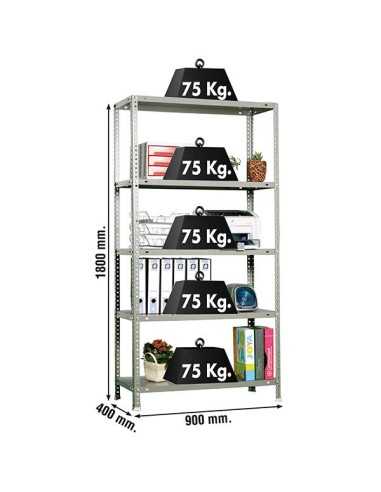 Estantería SIMONRACK Advantage Kit 5/400 gris