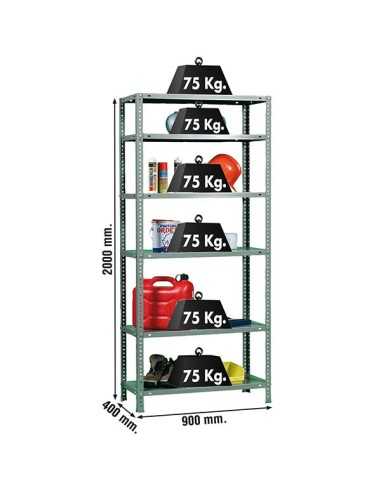 Estantería SIMONRACK Advantage 6/400 Gris 2000x900x400