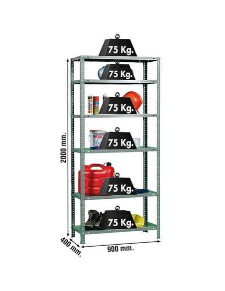 Estantería SIMONRACK Advantage 6/400 Gris 2000x900x400