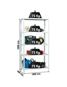 Estantería SIMONRACK Advantage Plus 5/400 Blanco 2000x1000x400