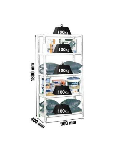 Estantería SIMONCLASSICS Comfort 5/400 Blanco 1800x900x400 | Estantería metálica SimonRack para cargas de 300 kg