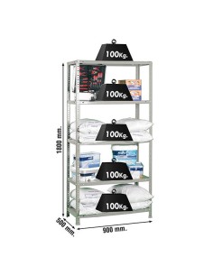 Estantería SIMONRACK Confort 5/500 Gris 1800x900x500 2