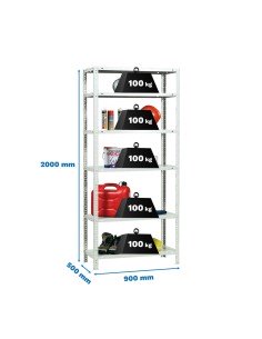 Estantería SIMONRACK Confort 6/500 Blanco 2000x900x500 2