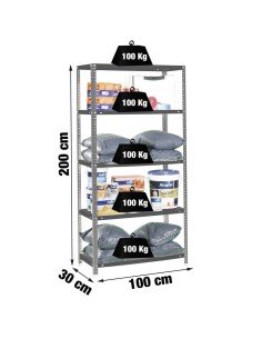 Estantería SIMONRACK Confort Plus 5/300 ANTRACITA 2000x1000x300