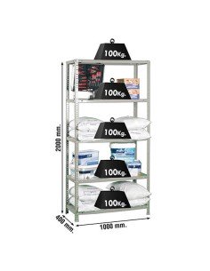 Estantería SIMONRACK Confort Plus 5/400 Gris 2000x1000x400