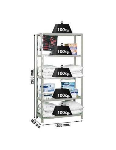 Estantería SIMONRACK Confort Plus 5/400 Gris 2000x1000x400