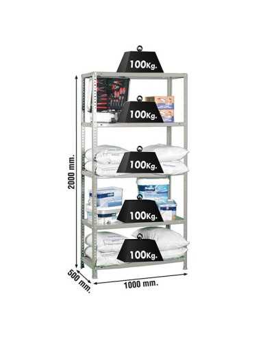 Estantería SIMONRACK Confort Plus 5/500 Gris 2000x1000x500