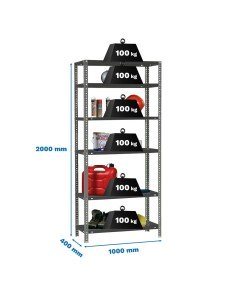 Estantería SIMONRACK Confort Plus 6/400 ANTRACITA 2000x1000x400
