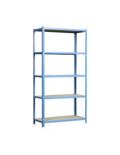 Estantería SIMONCLICK maderClick MEGAPlus 5/300 azul/madera 2000x1200x300 2