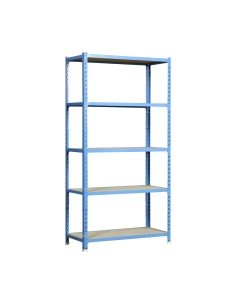 Estantería SIMONCLICK maderClick MEGAPlus 5/300 azul/madera 2000x1200x300 2