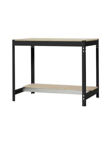 Mesa de Trabajo SIMONWORK BT0 1500x600 azul/Madera 842x1510x610 | Mesa de trabajo SimonRack profesional y resistente