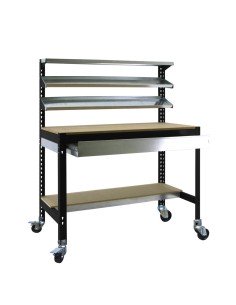 Mesa de Trabajo SIMONWORK MOBILE BT1 BOX 1500 Galvanizado/Madera 1520x1510x760 | Mesa de trabajo SimonRack profesional y resiste