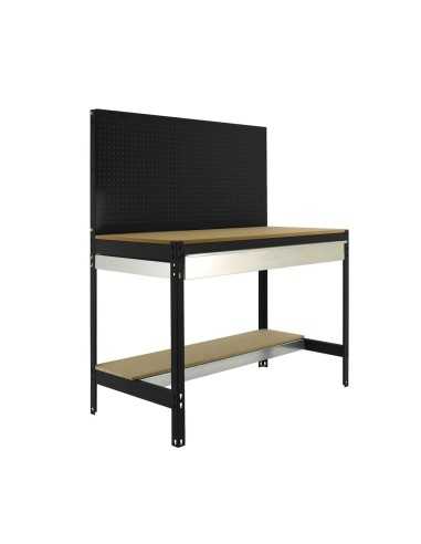 Mesa de Trabajo SIMONWORK BT2 BOX 1200 Galvanizado/Madera 1445x1210x610 | Mesa de trabajo SimonRack profesional y resistente