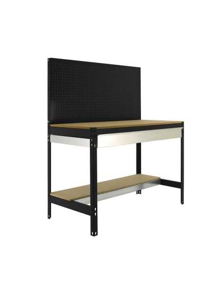 Mesa de Trabajo SIMONWORK BT2 BOX 1200 Galvanizado/Madera 1445x1210x610 | Mesa de trabajo SimonRack profesional y resistente