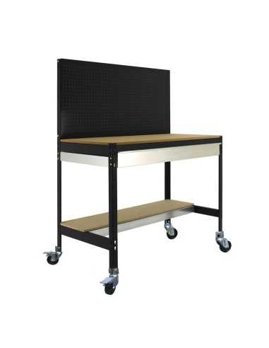 Mesa de Trabajo SIMONWORK MOBILE BT2 BOX 1500 Galvanizado/Madera 1520x1510x610 | Mesa de trabajo SimonRack profesional y resiste