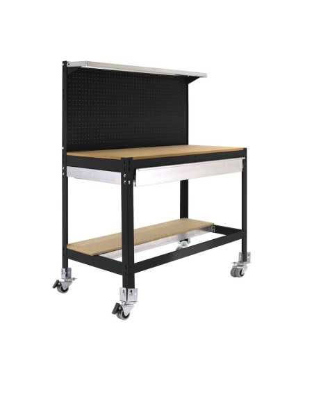 Mesa de Trabajo SIMONWORK MOBILE BT3 BOX 1200 Galvanizado/Madera 1520x1210x610 | Mesa de trabajo SimonRack profesional y resiste