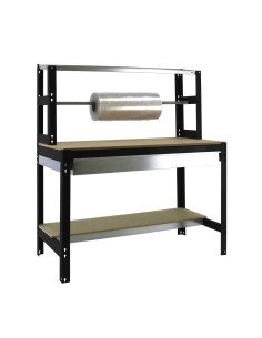 Mesa de Trabajo SIMONWORK BT4 BOX 1500 Galvanizado/Madera 1445x1510x760 | Mesa de trabajo SimonRack profesional y resistente