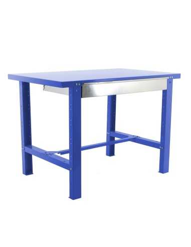 Mesa de Trabajo SIMONWORK BT6L Metal 1BOX 1800x735 Azul 830x1800x730 | Mesa de trabajo SimonRack profesional y resistente