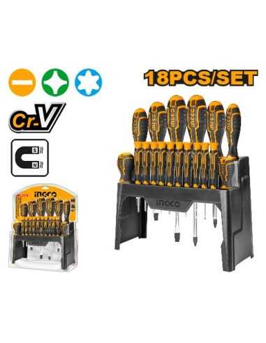 Destornilladores INGCO Juego 18 Pz HKSD1828