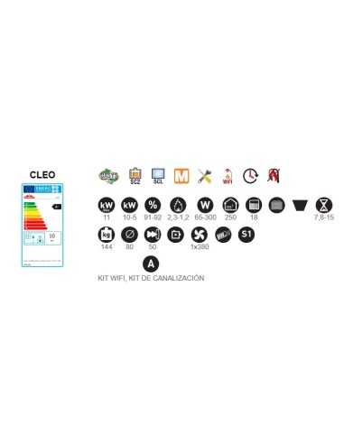 Estufa De Pellet BRONPI Cleo 11kw Extraplana | Hogar Cahersa