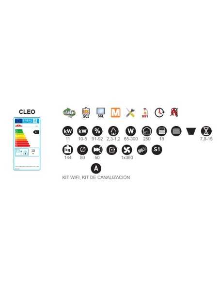 Estufa De Pellet BRONPI Cleo 11kw Extraplana | Hogar Cahersa