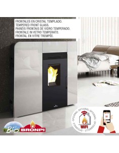 Estufa De Pellet BRONPI Cleo 11kw Extraplana | Hogar Cahersa