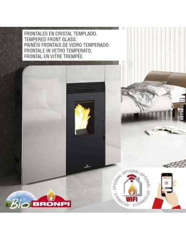 Estufa De Pellet BRONPI Cleo 11kw Extraplana | Hogar Cahersa
