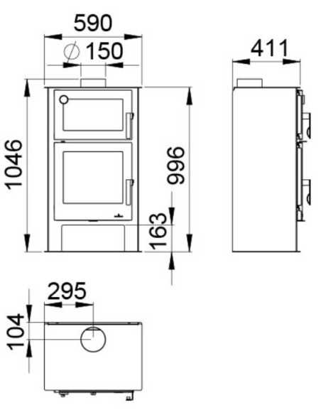 Estufa BRONPI Gijon Con Horno BRONGIJON-H | Hogar Cahersa