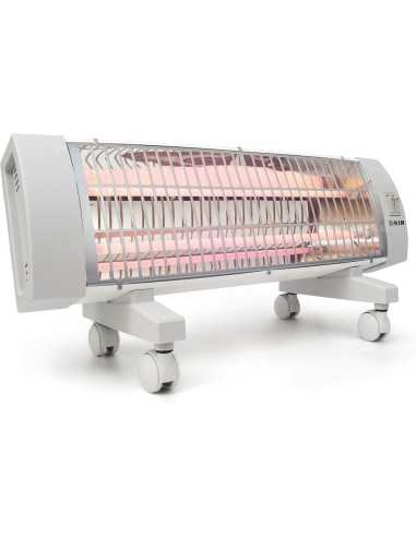 RADIADOR INFRARROJOS 1200W C/RUEDAS GRIS CALOR PARA TU HOGAR
