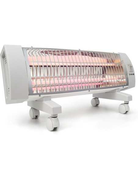 RADIADOR INFRARROJOS 1200W C/RUEDAS GRIS CALOR PARA TU HOGAR
