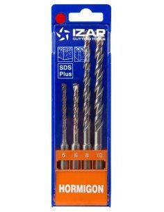 JUEGO BROCAS -MARTILLO SDS PLUS 4 PCS IZAR ALTA CALIDAD