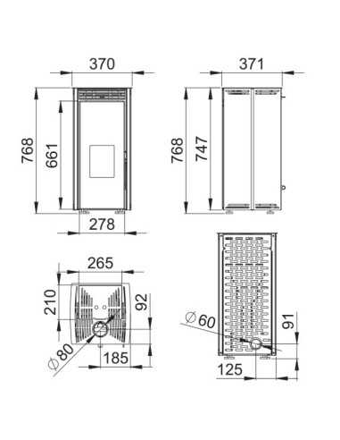 Estufa De Pellet BRONPI Free 6-ne Negra Sin | Hogar Cahersa