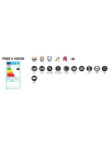 Estufa De Pellet BRONPI Free 6-v 6kw Negra Y | Hogar Cahersa