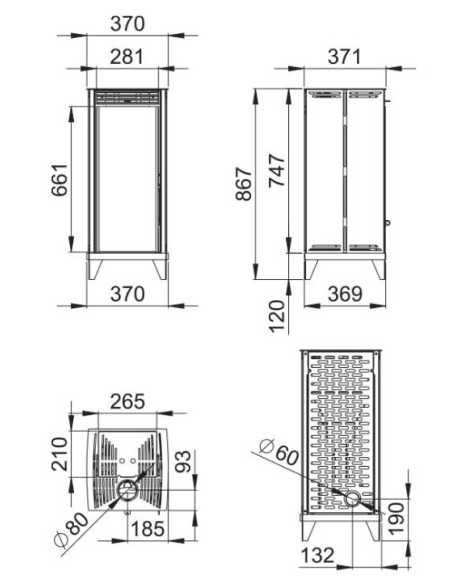 Estufa De Pellet BRONPI Free 6-v 6kw Marfil | Hogar Cahersa