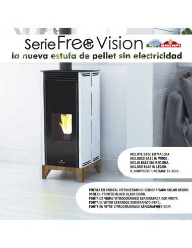 Estufa De Pellet BRONPI Free 6-v 6kw Marfil | Hogar Cahersa