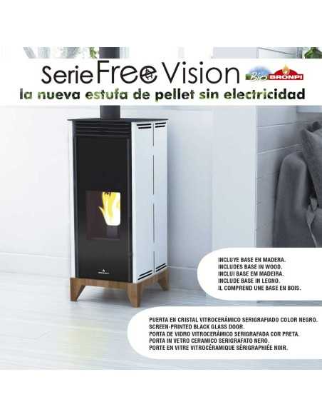 Estufa De Pellet BRONPI Free 6-v 6kw Marfil | Hogar Cahersa
