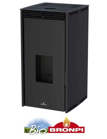 Estufa De Pellet BRONPI Free-11-ne Negra Sin | Hogar Cahersa